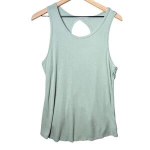Balance Collection Sleeveless Wrapped Open Back Tank Seafoam Green
